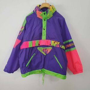 Vintage D.K.P. 90s Colorblock Windbreaker Jacket